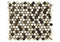 Noble White Cream Penny Round w/ Emp. Dark Mosaic Tile